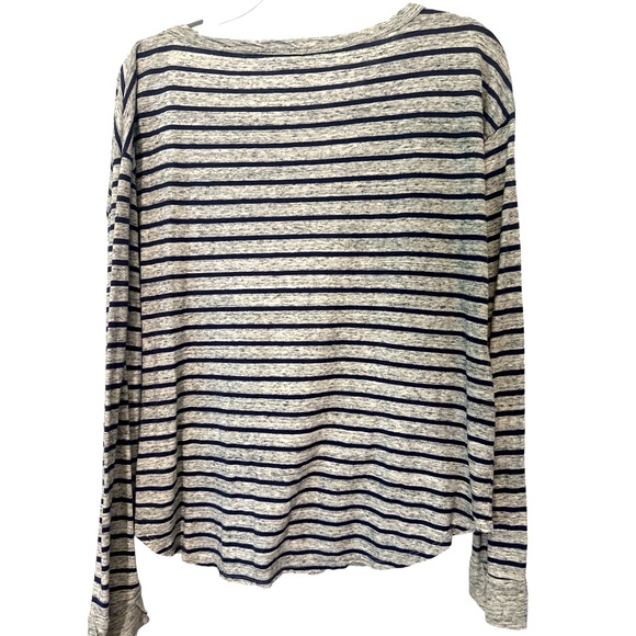 James Perse 100% cotton L/S  Stripe melange tee - Picture 2 of 5